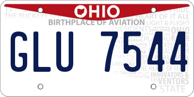 OH license plate GLU7544
