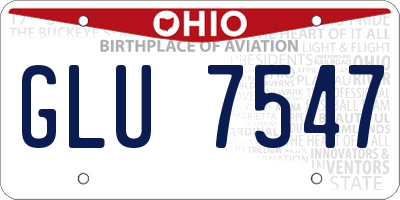 OH license plate GLU7547