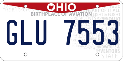 OH license plate GLU7553