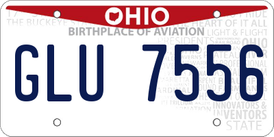 OH license plate GLU7556