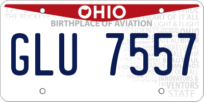 OH license plate GLU7557