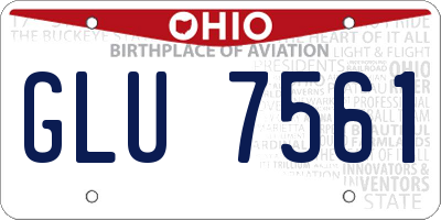 OH license plate GLU7561
