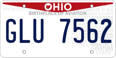 OH license plate GLU7562