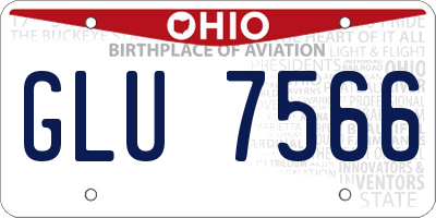 OH license plate GLU7566