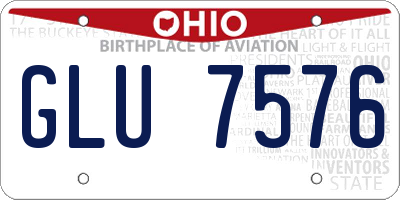 OH license plate GLU7576