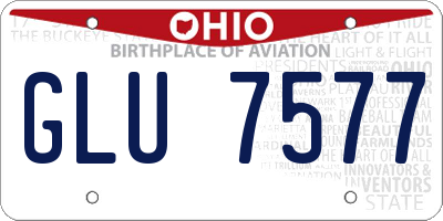 OH license plate GLU7577