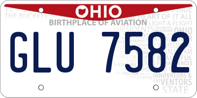 OH license plate GLU7582