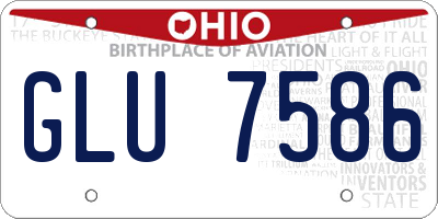 OH license plate GLU7586