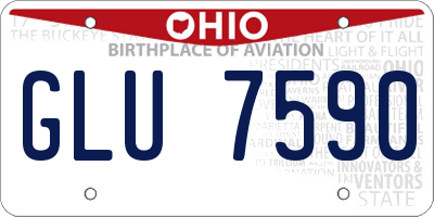 OH license plate GLU7590