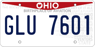 OH license plate GLU7601