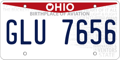 OH license plate GLU7656