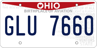 OH license plate GLU7660