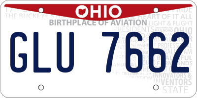 OH license plate GLU7662