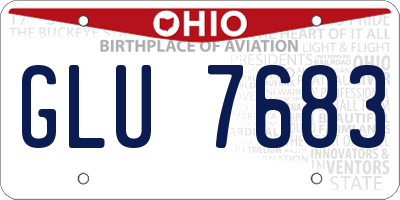 OH license plate GLU7683