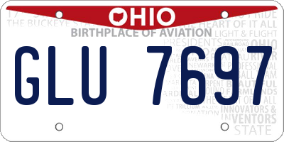 OH license plate GLU7697