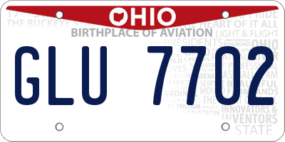 OH license plate GLU7702