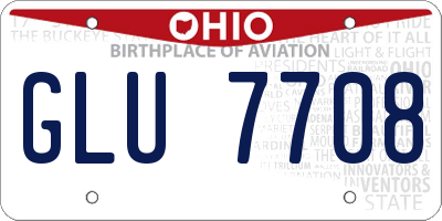 OH license plate GLU7708