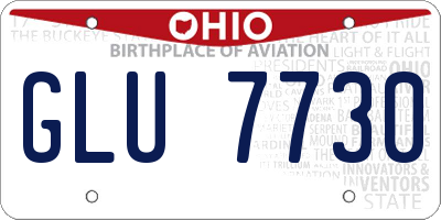 OH license plate GLU7730
