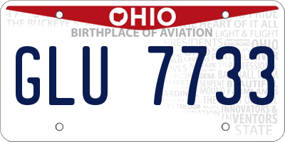 OH license plate GLU7733