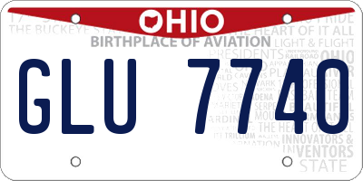 OH license plate GLU7740