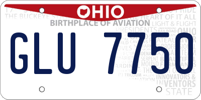 OH license plate GLU7750