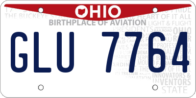 OH license plate GLU7764