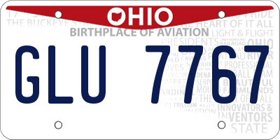 OH license plate GLU7767