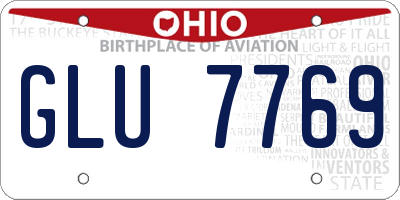 OH license plate GLU7769