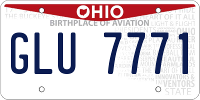 OH license plate GLU7771