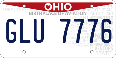 OH license plate GLU7776