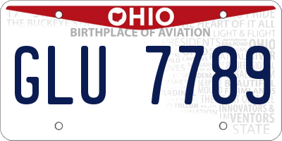 OH license plate GLU7789