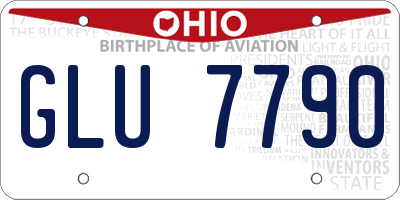 OH license plate GLU7790