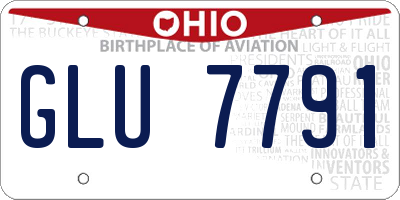 OH license plate GLU7791
