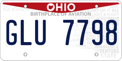 OH license plate GLU7798