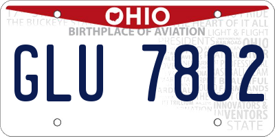 OH license plate GLU7802