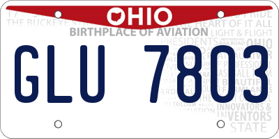 OH license plate GLU7803