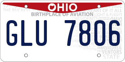 OH license plate GLU7806