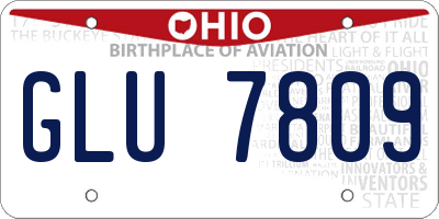 OH license plate GLU7809