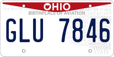 OH license plate GLU7846