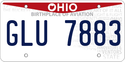 OH license plate GLU7883