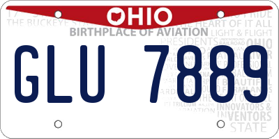 OH license plate GLU7889
