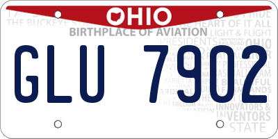 OH license plate GLU7902