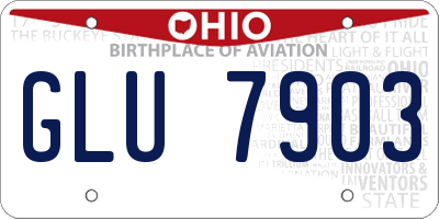 OH license plate GLU7903