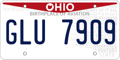 OH license plate GLU7909
