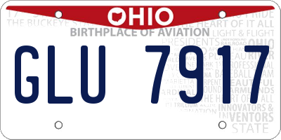 OH license plate GLU7917