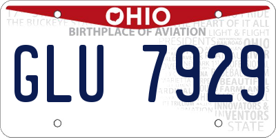 OH license plate GLU7929