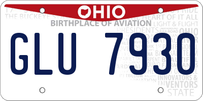 OH license plate GLU7930