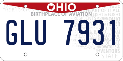OH license plate GLU7931