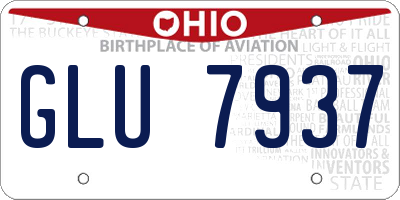 OH license plate GLU7937