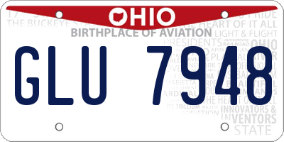 OH license plate GLU7948